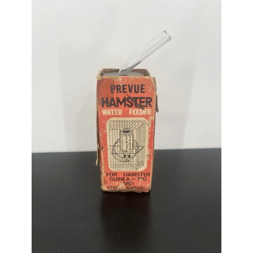 Vintage Hamster Water Feeder w/ Original Box Advertising Animals Vet Pet